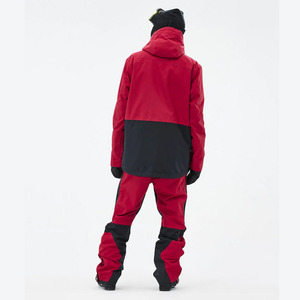Chaqueta de Esquí y Snowboard para Hombre, Invierno 2026, Personalizada, con Capucha, Impermeable 10,000mm, 100% Poliéster, Rojo Oscuro/Negro, Montec - Product Image 2