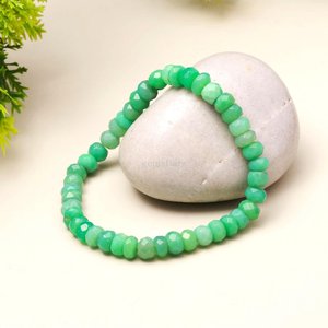 Natural Chrysoprase <b>Beaded</b> Bracelet Handmade Healing <b>Crystal</b> Stretch Bracelet Unisex Gemstone Bracelet Wholesale Jewelry Supplie - Product Image 4