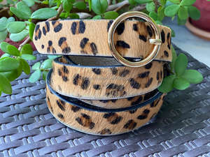 เข็มขัดหนังวัวแท้เข็มขัดหนังแท้ทนทานลายเสือดาวมีสไตล์ตะวันตกแบบใหม่เข็มขัดหนังวัวไร้ที่ติ - Product Image 4