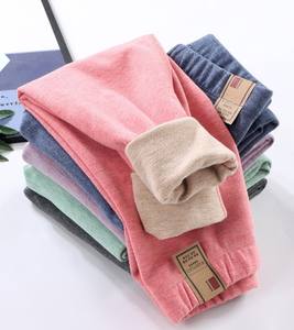 Nouveau pantalon legging vintage pour enfants, uniforme scolaire décontracté, en laine peignée 100% coton, uni, chaud, anti-boulochage, longueur intégrale, écologique - Product Image 5