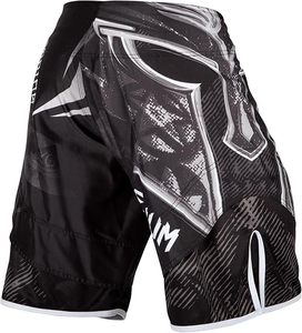 Shorts de boxe blancs 100 % coton imprimés par transfert thermique pour hommes, avec ceinture élastique dorée, logo personnalisé sur le devant, tissu satiné 100g, coupe ample - Product Image 2