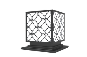 Lámpara LED Floral Victoriana para Pilar de Puerta, Decoración Vietnamita CM, para Exteriores, Jardín, Villa, Negra, E27, IP65, Acero, para Poste de Valla, AC 220V ±10% - Product Image 1