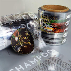 Étiquette transparente en PET Botex avec design d'huile d'argan imprimé UV, forme irrégulière, autocollant d'emballage recyclable - Product Image 3