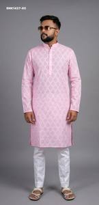 Colección de Kurta-Payjama de Manga Larga con Diseño Estampado en Algodón de Alta Calidad, Fabricante de la India, Suministro al por Mayor - Product Image 2