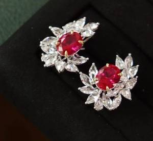 Pendientes de tuerca de hoja delicada de Plata de Ley 925, joyería de moda única con Zirconia cúbica, regalo para mujer - Product Image 2