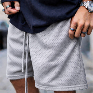 Pantalones Cortos de Malla Transpirable de Estilo Casual de Verano para Hombre, Pantalones Cortos de Felpa Suave para Mantenerse Fresco y Activo - Product Image 1