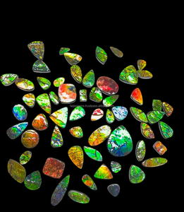 Ammolita Natural, Gema Suelta Cabujón Pulido, Formas Variadas, Todos los Tamaños, Cristal para Joyería, Fabricación de Colgantes, FAIJAN GEMS FK5 - Product Image 2