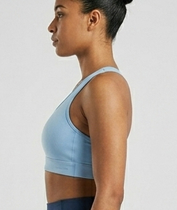 Sujetador deportivo con cuello redondo para mujer, espalda cruzada, para yoga, gimnasio, fitness, top corto, a prueba de golpes, acolchado, para correr - Product Image 5