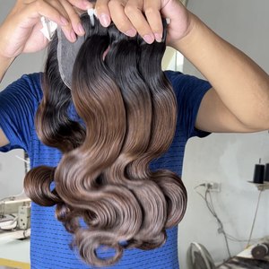 ผมต่อแบบเวฟธรรมชาติ ยี่ห้อ CDYHAIRVN HD Lace ผลิตจากผมแท้เวียดนาม เกรด Remy Virgin  แบบลูกไม้ปิดผม  ย้อมสีได้  นุ่มสลวย  แบบเส้นผมต่อแบบเวฟธรรมชาติ  สีผมธรรมชาติ - Product Image 1