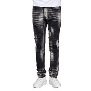 Pantalones Vaqueros Nero Desgastados de Alta Calidad para Hombre, Vaqueros Resistentes Lavados a la Moda para Hombre, Vaqueros de Mezclilla Rectos de Alta Calidad para Hombre - Product Image 1