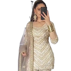 Top de tela de Georgette de imitación pesada más vendido Salwar con Dupatta Set para fiesta de invierno y ropa de boda - Product Image 1