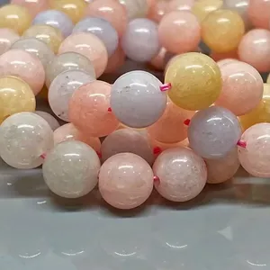 Cuentas de Morganita Teñida Naturalmente de 6mm, Redondas y Lisas, Grado AA, para la Fabricación de Joyería al por Mayor - Product Image 2