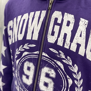 Sudadera con Capucha y Cierre de Cremallera Snow Grace para Hombre, Ropa Casual de Invierno, Diseño Estampado, Corte Holgado, 100% Algodón - Product Image 6