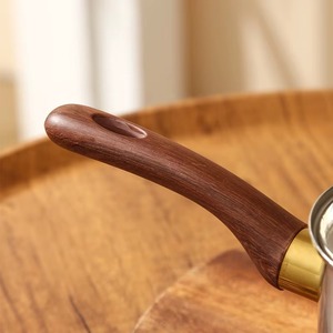 Cafetera Turca de Cerámica Oriental con Asa de Madera, Forma Redonda, Percolador con Tapa, Utensilios para Café y Té - Product Image 2