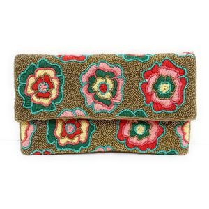 Elegante bolso de mano con bordado de cuentas para invitadas de boda, moderno bolso de mano bordado a mano con cuentas de semillas y estilo vintage. - Product Image 6