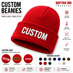 Bonnet en tricot personnalisé avec revers, fabricant OEM ODM, fournisseur en gros de chapeaux d'hiver haut de gamme, usine directe de couvre-chefs à marque privée - Product Image 1