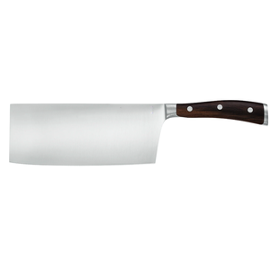 Couteaux de chef professionnels en acier inoxydable, lame large rectangulaire et tranchante, avec manche en bois brun à triple rivet pour la cuisine - Product Image 1