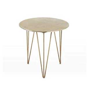 Mesa Redonda Dorada al por Mayor con Patas de Metal de Alambre Plegable, Muebles de Comedor para el Hogar o Dormitorio, para Fiestas y Banquetes - Product Image 1