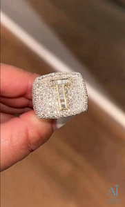 Anillo de compromiso de moissanita con incrustaciones, corte radiante, pavé, chapado en rodio, banda llamativa de plata 925 para bodas, aniversarios y fiestas - Product Image 3