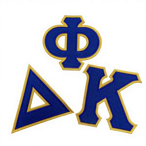 Parches Termoadhesivos Ecológicos de Fieltro No Tejido al por Mayor para Bolsos y Sombreros, Letras Griegas Bordadas del Alfabeto - Product Image 3