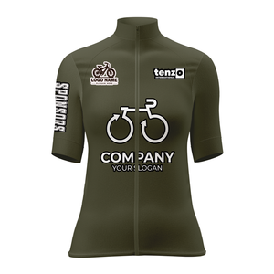 Maillot de Ciclismo Estampado para Mujer, Manga Corta, Cierre Completo, 100% Poliéster, Impermeable, Cortavientos, Transpirable, de Secado Rápido, Fabricante OEM ODM - Product Image 4