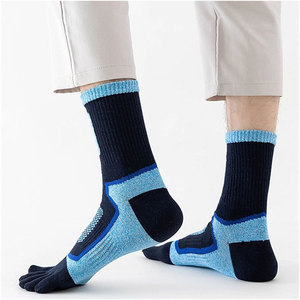 Men Five Finger Separate Athletic <b>Toe</b> Crew <b>Socks</b> Sport Casual Cotton Breathable Comfortable Moisture Wicking Durable Running - Product Image 3