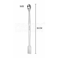 High Quality Stainless Steel Double Headed Chemical Lab Spoon Flat Spatula Micro Powder Sampling Scoop for Chemical Analysis