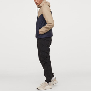 Men's Lightweight Nylon Sports Jacket Custom Windbreaker with waterproof Canvas Hood Color <b>Block</b> Design by Manufacturer - Product Image 5