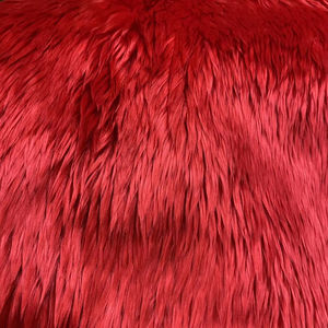 Fourrure synthétique tricotée à poils longs de haute qualité 30/35 mm, couleur rouge, pour tapis, jouets, vêtements, tissus et textiles de maison - Product Image 1