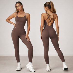 Body de malla sexy para mujer, sin espalda, ahuecado, estilo Y2K, mono de una pieza para yoga y fitness de verano - Product Image 1