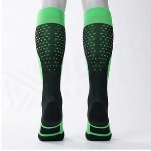 North Approach <b>Knee</b> <b>High</b> Running <b>Socks</b> Green Breathable Spandex Polyester Adult Summer Sports <b>Socks</b> - Product Image 2
