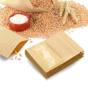 Sacs de stockage de graines en kraft imprimés sur mesure, pochettes refermables à fermeture éclair avec fenêtre transparente, encoche de déchirement, thermoscellables, emballage OEM - Product Image 4