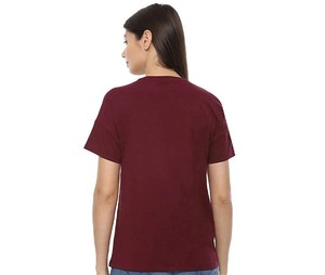 Camiseta de Cuello en V para Mujer, Algodón, Manga Corta, Informal, Básica, Suave, Transpirable, Corte Regular, Top de Verano, Ropa Personalizada al por Mayor - Product Image 2