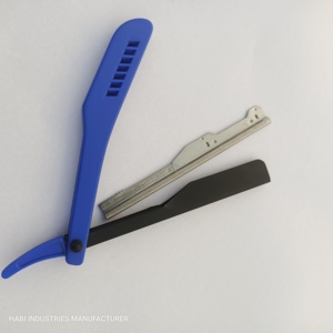 Herramienta Limpiadora de Cuchillas de Maquillaje con Mango de Plástico Azul, para Limpiar Brochas de Maquillaje, Fabricante Habi Industries - Product Image 2
