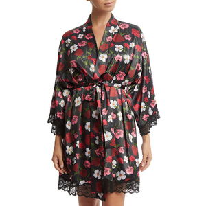 Oferta Especial: Conjunto de Bata de Satén de Seda para Mujer, de Alta Calidad, con Estampado Personalizado y Bordado a Máquina 2026, Lencería de Lujo para Primavera Verano - Product Image 1