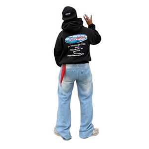 High Street Fashion Apparel Supplier Casual Outfit 100% Cotton Made Hoodies Oversized Screen Print Logo <b>Pullovers</b> <b>Men</b> Sweatsuit - Product Image 6