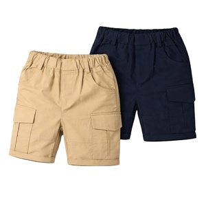 Shorts d'été pour garçons, sur mesure OEM ODM, taille haute, en coton, coupe droite, respirants, séchage rapide, multi-poches - Product Image 1