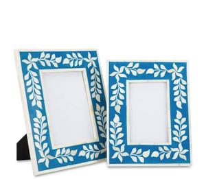 Factory Direct Custom Resin Inlay Picture Frame Vintage Pattern Tabletop Photo Frame Handcrafted Home Decor Gift <b>WOOD</b> CRAFTS - Product Image 1