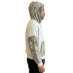 เสื้อสเวตเชิ้ตมีฮู้ดซิปสำหรับผู้ชาย ลายพราง ผ้าถักโพลีเอสเตอร์ สวมใส่สบายๆ ในฤดูใบไม้ร่วง ทรงปกติ - Product Image 2