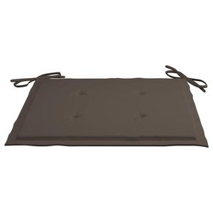 Ensemble de 4 coussins de chaise d'extérieur en tissu Oxford taupe 100% polyester - Product Image 5