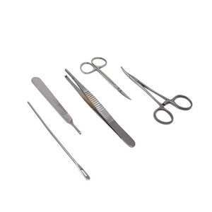 Juego de Instrumentos Profesionales de Acero Inoxidable para Desbridamiento de Heridas, Kit Completo de Instrumentos Médicos para Cirugía, 5 Piezas, para Médicos y Enfermeras - Product Image 1