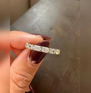 Luxury Radiant Cut Lab Grown <b>Diamond</b> <b>Ring</b> In 925 Sterling Silver For Women Perfect For Engagement Wedding And Anniversary Gift - Product Image 1