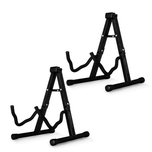 Paire de supports de guitare en A à 5 brins avec bras en mousse souple et base antidérapante pour guitares acoustiques, électriques, basses et ukulélés - Product Image 1