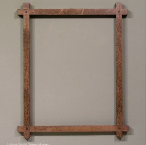 Dark Oak Wood Floating Picture <b>Frame</b> Cross Joint Design Wall Art Holder Handmade Timber <b>Canvas</b> Border Home Decor Framing - Product Image 1