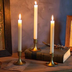 Christmas Vintage Brass <b>Candlestick</b> <b>Holder</b> Taper Candle <b>Holder</b> - Product Image 4
