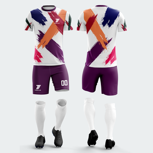 Uniforme de Fútbol para Hombre, Conjunto de Camiseta y Pantalones Cortos Sublimados en Naranja y Negro, Transpirable, para Todas las Temporadas, Corte Atlético - Product Image 5