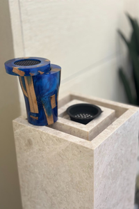 Luxury Sandalwood Resin Eco-friendly 100% Natural Religious Incense <b>Burner</b>-Ocean Blue Epoxy Handcrafted Wood Resin Aromatherapy - Product Image 6