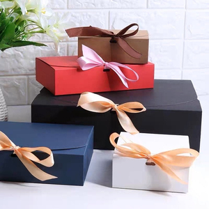 Caja de Regalo Personalizada con Cinta de Satén, Impresión en Lámina Dorada con Nombre, <span class=keywords><strong>para</strong></span> <span class=keywords><strong>Galletas</strong></span>, Chocolate, Macaron, Rebanada de Pastel, Recuerdo de Boda, Fiesta - Product Image 4