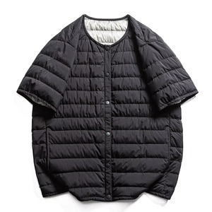 Wholesale Loose Wear Resistant Waterproof Casual Thin White <b>Duck</b> <b>Down</b> Winter Warm Man's Half Sleeved <b>Jacket</b> - Product Image 6
