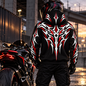 Sweat à capuche réfléchissant personnalisé pour motard, résistant à l'abrasion, en Kevlar, pour les motards d'aventure - Product Image 6